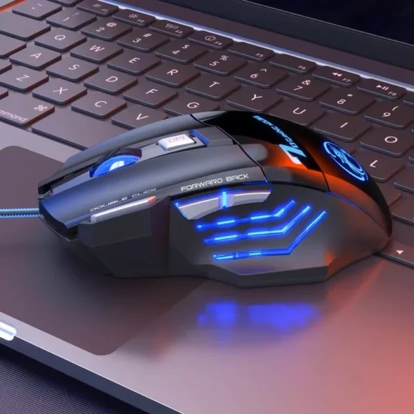 Mouse Gamer Profissional LED Laser X7 - 3200 DPI, USB, Botões Programáveis - Image 3