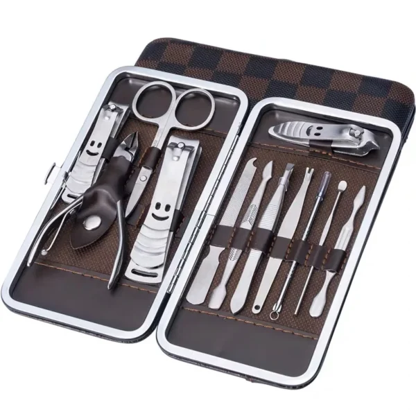 Kit Portátil de Manicure com Cortador de Unhas, Pinça e Tesoura